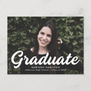 Postal De Invitación Partido de Graduación de Fotografía de Guión Negri