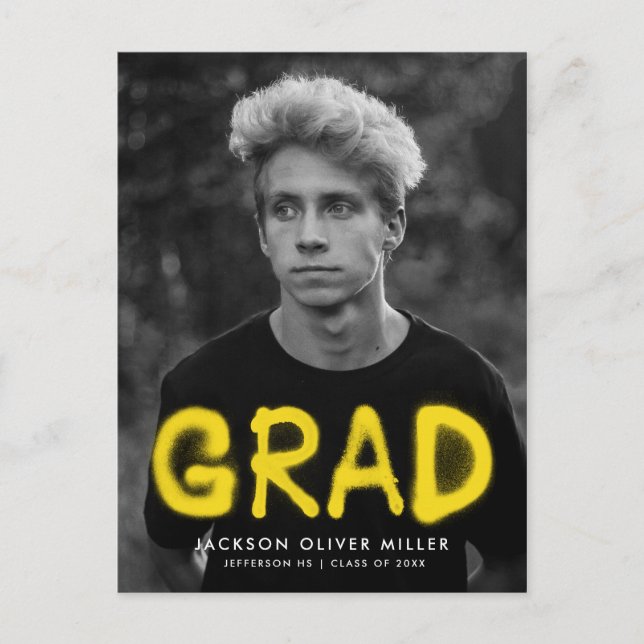 Postal De Invitación Partido de Graduación de Fotografía de Pintado Ama (Anverso)