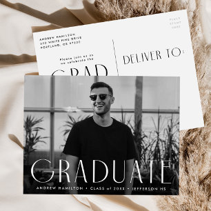 Postal De Invitación Partido de Graduación de Fotografía de Simplicidad