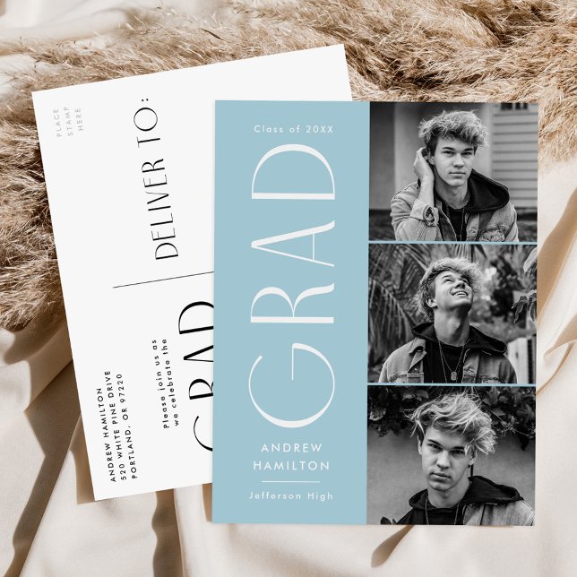 Postal De Invitación Partido de Graduación de Fotografía del Sky Blue 3 (Subido por el creador)