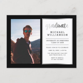 Postal De Invitación Partido de Graduación de Fotografía Graduada en Ne