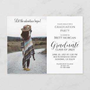 Postal De Invitación Partido de Graduación de Fotografía Moderna Boho