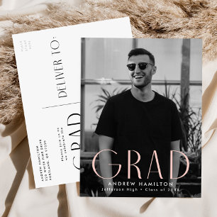 Postal De Invitación Partido de Graduación de Fotografía Rubor de Simpl