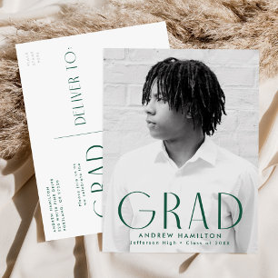 Postal De Invitación Partido de Graduación de Fotografía Verde de Simpl
