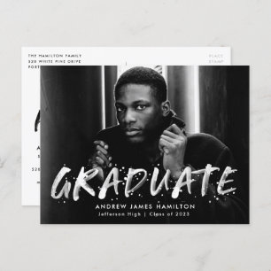 Postal De Invitación Partido de Graduación de la Foto de Paint Splatter