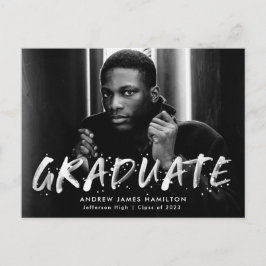 Postal De Invitación Partido de Graduación de la Foto de Paint Splatter