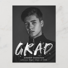 Postal De Invitación Partido de Graduación de la Foto de Paint Splatter