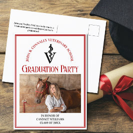 Postal De Invitación Partido de Graduación Fotográfica de la Escuela Ve