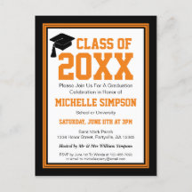 Partido de Graduación Negra y Naranja