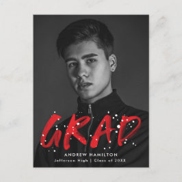 Postal De Invitación Partido moderno de graduación de fotos de pintura 