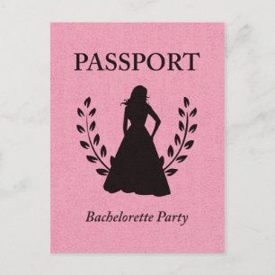 Postal De Invitación pasaporte de partido de soltera