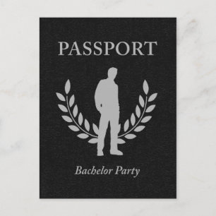 Postal De Invitación pasaporte para la despedida de soltero