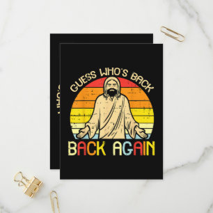 Postal De Invitación Pascua Jesús Adivina Quién Vuelve Religioso Cristi