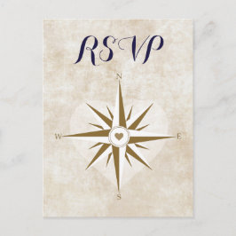 Postal De Invitación Passport Travel RSVP Postcard Boda de destino