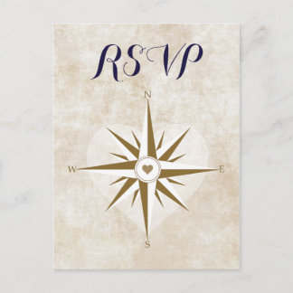 Postal De Invitación Passport Travel RSVP Postcard Boda de destino