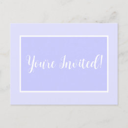 Postal De Invitación Pastel Periwinkle Purple
