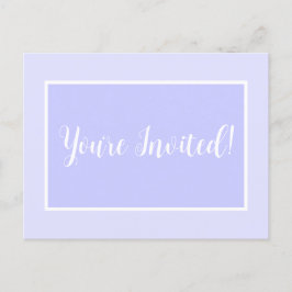 Postal De Invitación Pastel Periwinkle Purple