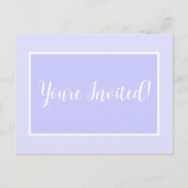Postal De Invitación Pastel Periwinkle Purple
