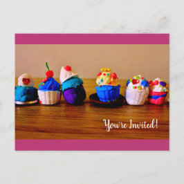 Postal De Invitación Pasteles