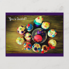 Postal De Invitación Pasteles