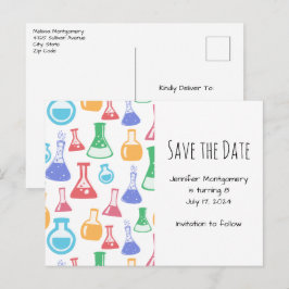 Postal De Invitación Patrón de ciencia de la diversión de los altavoces