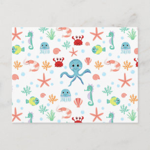 Postal De Invitación Patrón del mundo marino