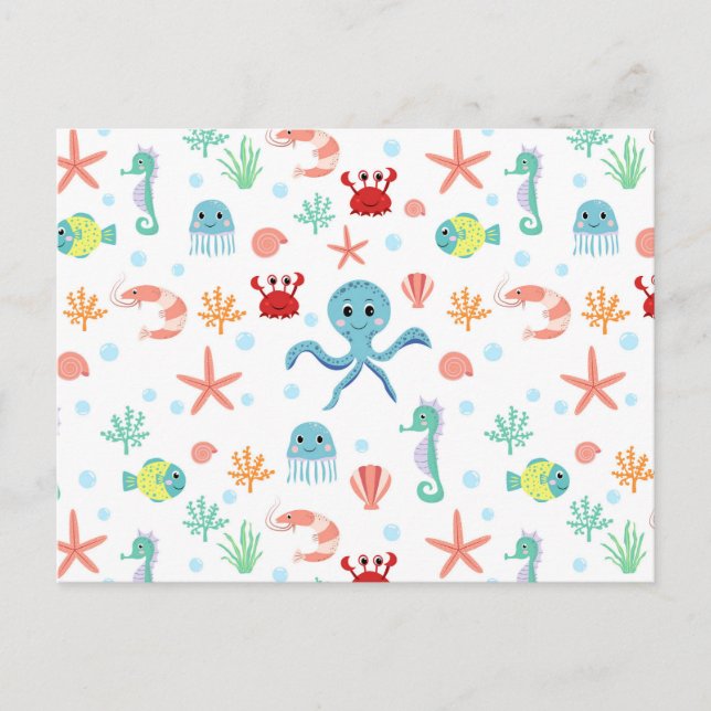 Postal De Invitación Patrón del mundo marino (Anverso)