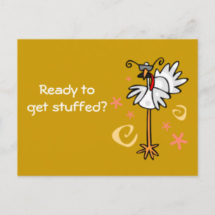 Postal De Invitación pavo con especificaciones, ¿listo para rellenarse?