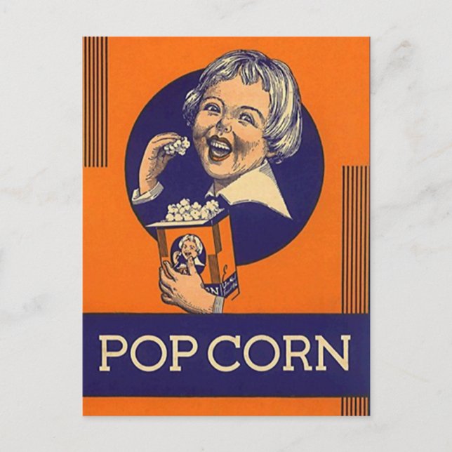 Postal De Invitación Película de palomitas de vinilo NIght Fiesta invit (Anverso)