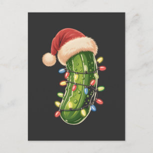 Postal De Invitación Pepino de Navidad Pepino en Luces de Navidad Pepin