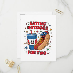 Postal De Invitación Perritos Calientes Lindos 4 De Julio