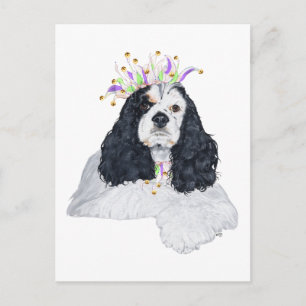 Postal De Invitación Perro de fiesta American Cocker Spaniel