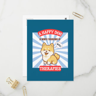 Postal De Invitación Perro feliz Shiba lindo perro