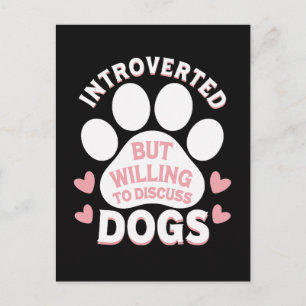 Postal De Invitación Perro Introvertido Pero Dispuesto a Hablar de Perr