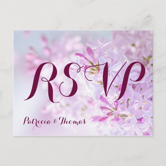 Postal De Invitación Personalizable RSVP de boda (Anverso)