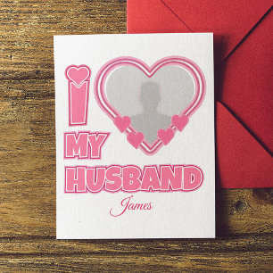 Postal De Invitación Personalizado Amo a mi esposo – Agregar foto y nom