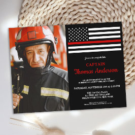 Postal De Invitación Personalizado de Fiesta de retiro de bomberos mod