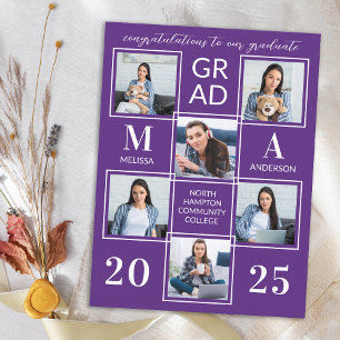 Postal De Invitación Personalizado de posgrado moderno 6 Graduación de 