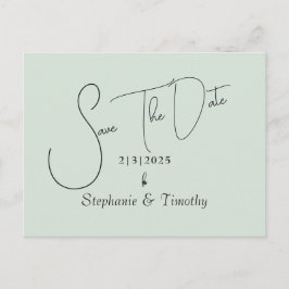 Postal De Invitación Personalizado Faded Photo Mint minimalista