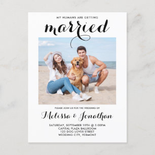 Postal De Invitación Personalizado fotográfico moderno Mascota de perro