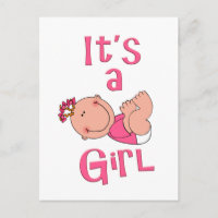 Personalizado lindo Es un texto Chica en rosa bril