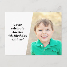 Postal De Invitación Personalizado Niños foto Moda del partido de cumpl