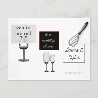 Postal De Invitación Personalizar tu propio tema de la cocina con ducha