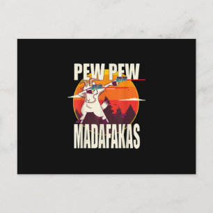 Postal De Invitación Pew Pew Madafakas Pew Pew Madafakas Cabra