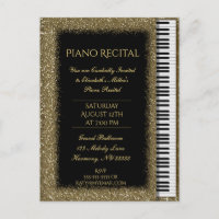 Piano Recital Gold Purpurina Baby Grand