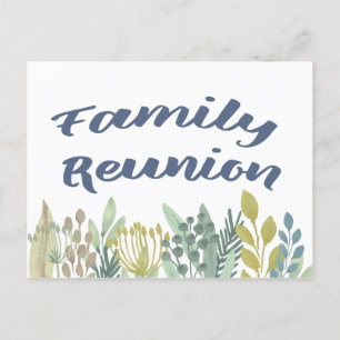 Postal De Invitación Picnic de Reunión de Familia Floral