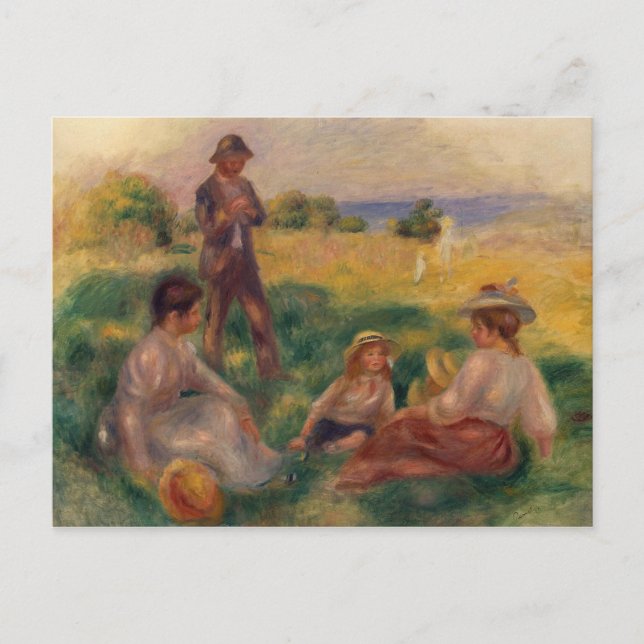 Postal De Invitación Pierre A Renoir | Fiesta en el campo en Berneval (Anverso)