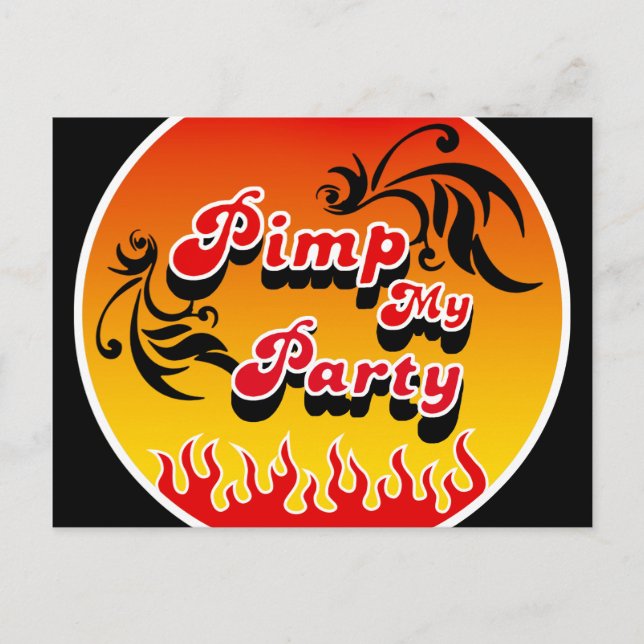Postal De Invitación PimpMyParty (Anverso)