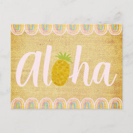 Postal De Invitación Piña Chic Aloha