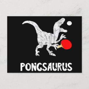 Postal De Invitación Ping Pong Dinosaurios Pingpong Player Dino Table T